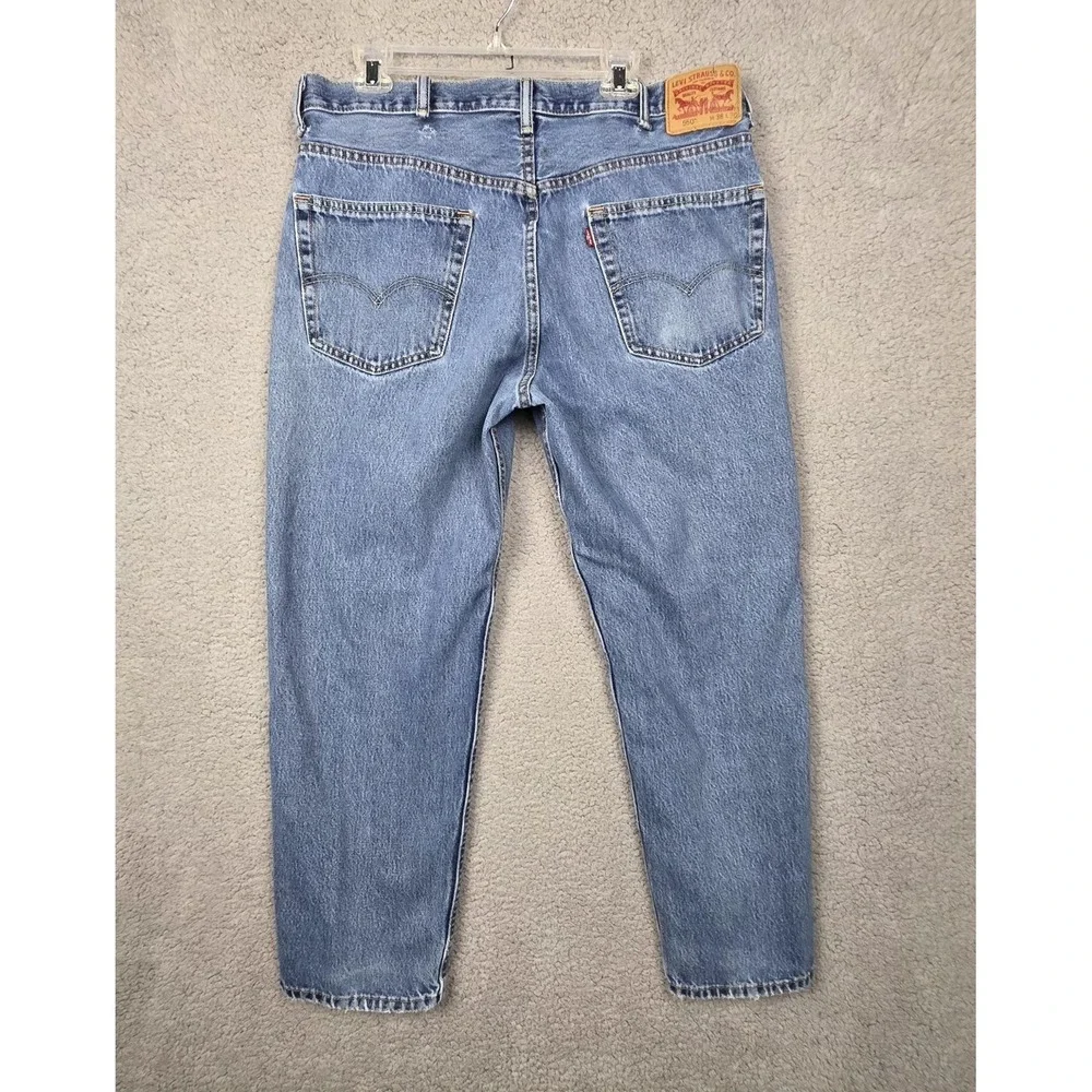 Levi's 550 Jeans Mens 38x30 Blue‎ Relaxed Tapered Leg Denim Distressed Wash